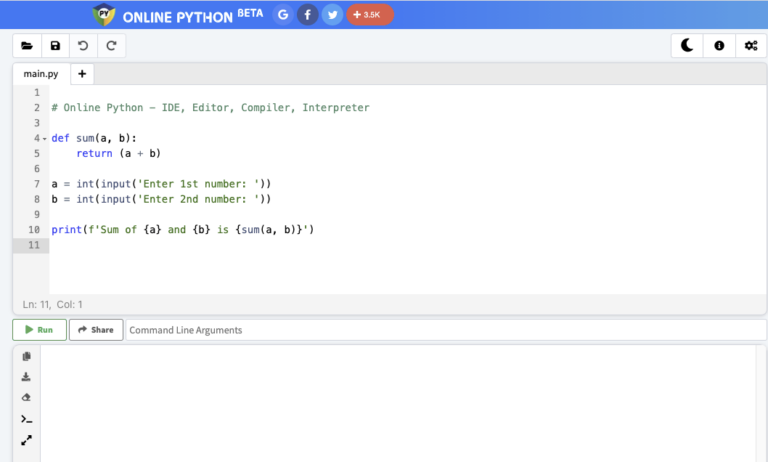 python online compiler